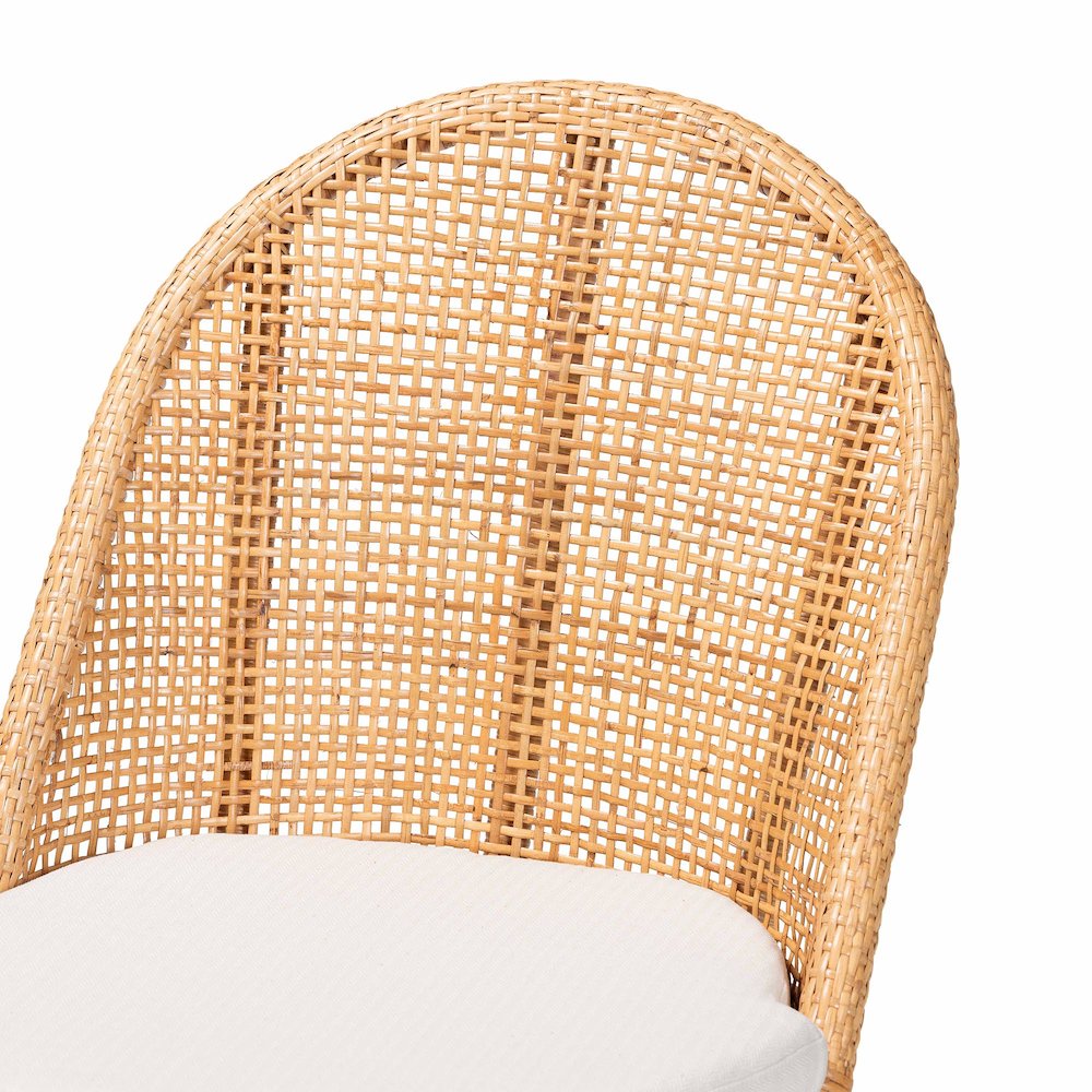 Daniela Bohemian Light Honey Rattan Dining Chair. Picture 5