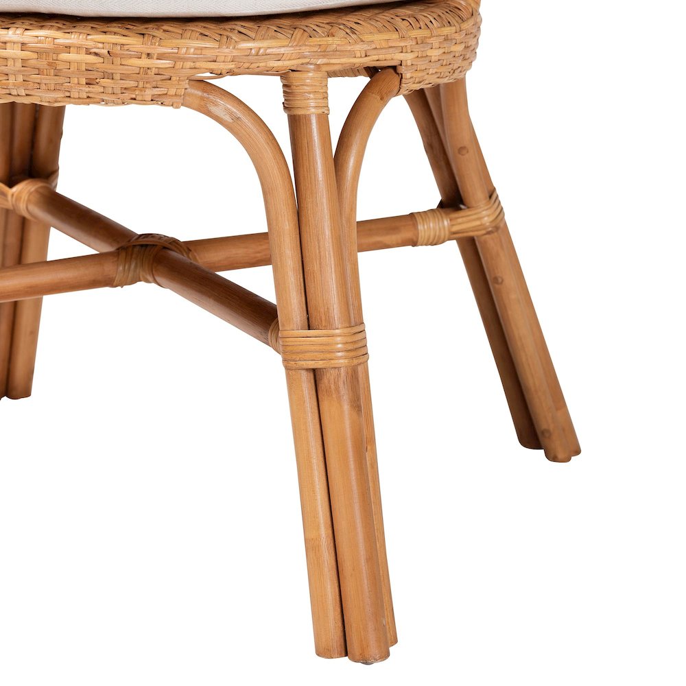 Daniela Bohemian Light Honey Rattan Dining Chair. Picture 6