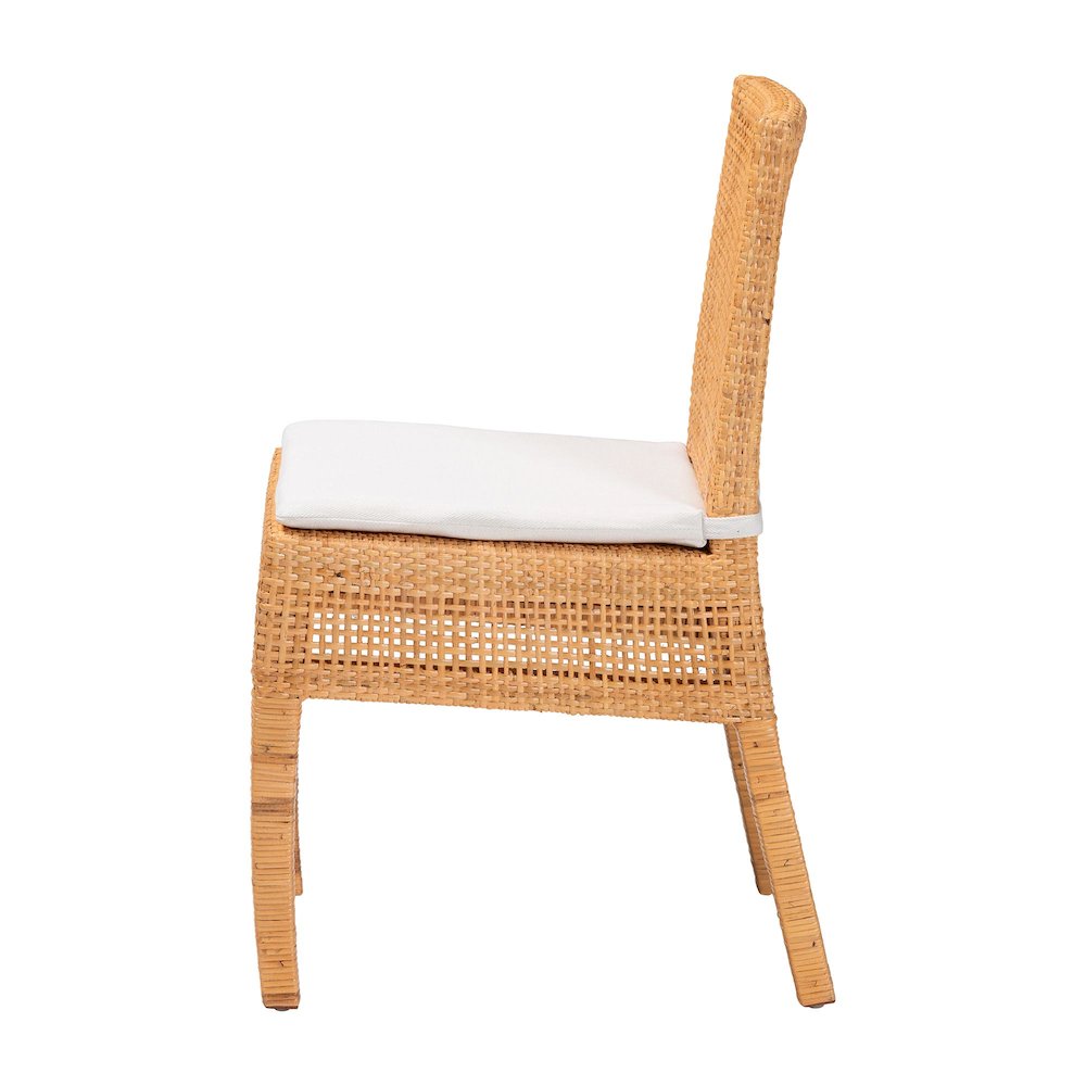 Morris Bohemian Light Honey Rattan Dining Chair. Picture 3