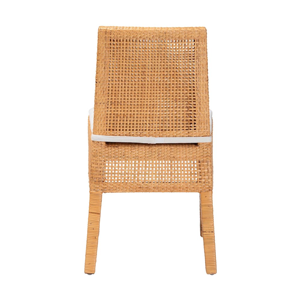 Morris Bohemian Light Honey Rattan Dining Chair. Picture 4