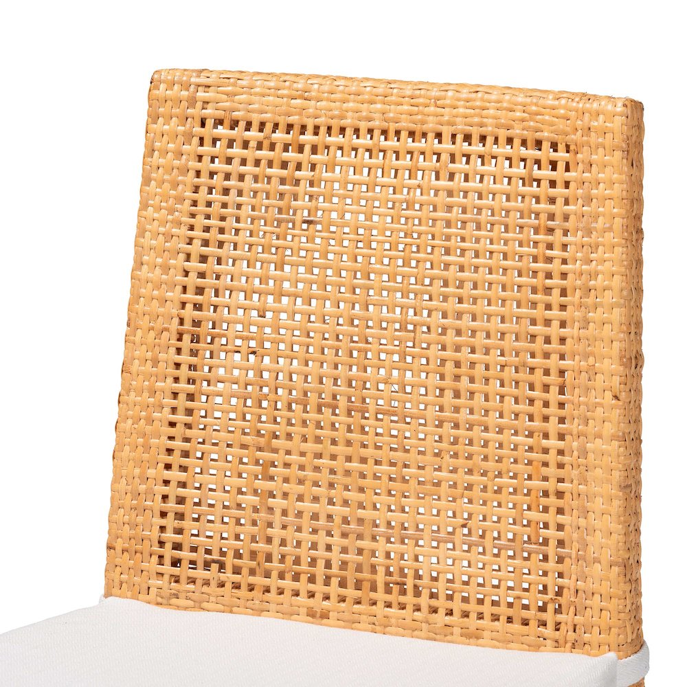 Morris Bohemian Light Honey Rattan Dining Chair. Picture 5