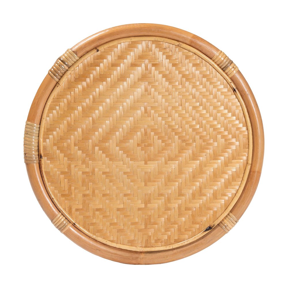 Berilo Bohemian Light Honey Rattan End Table. Picture 4