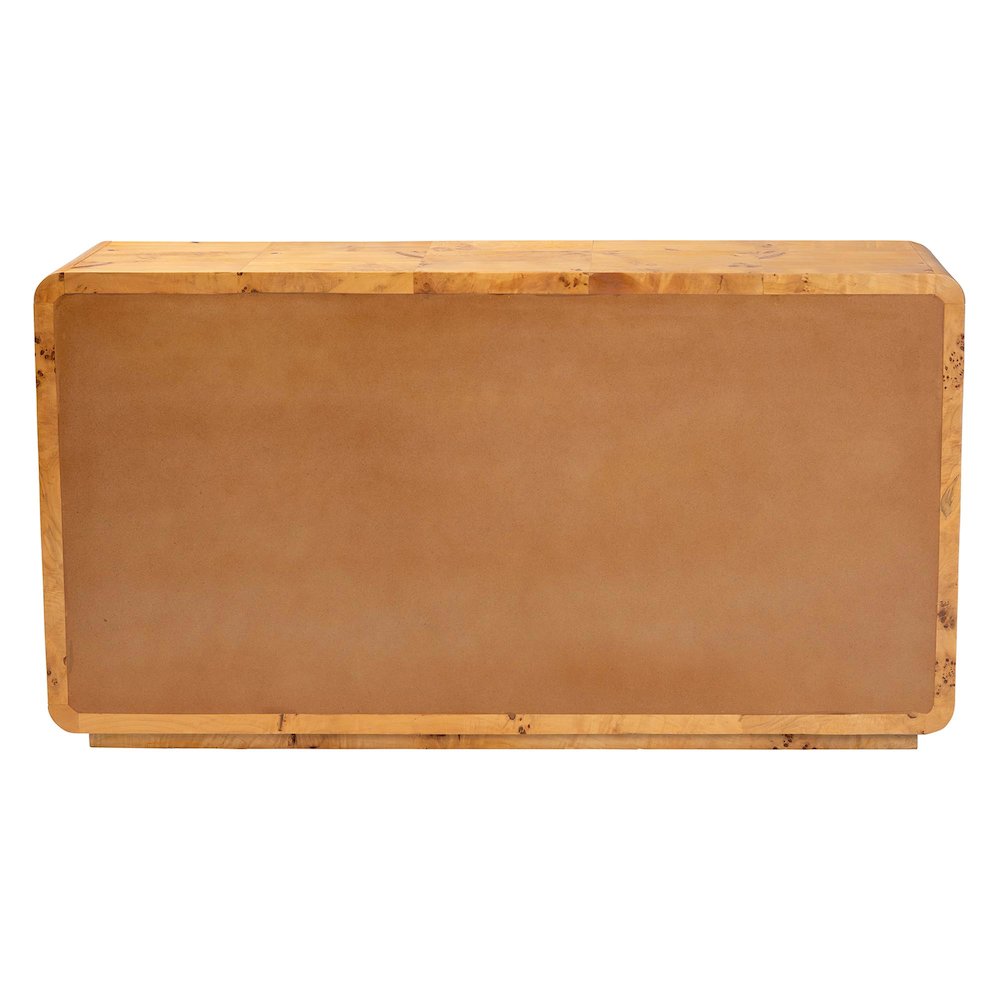 Netra Modern and  Natural Real Burl Wood 6-Drawer Dresser. Picture 5