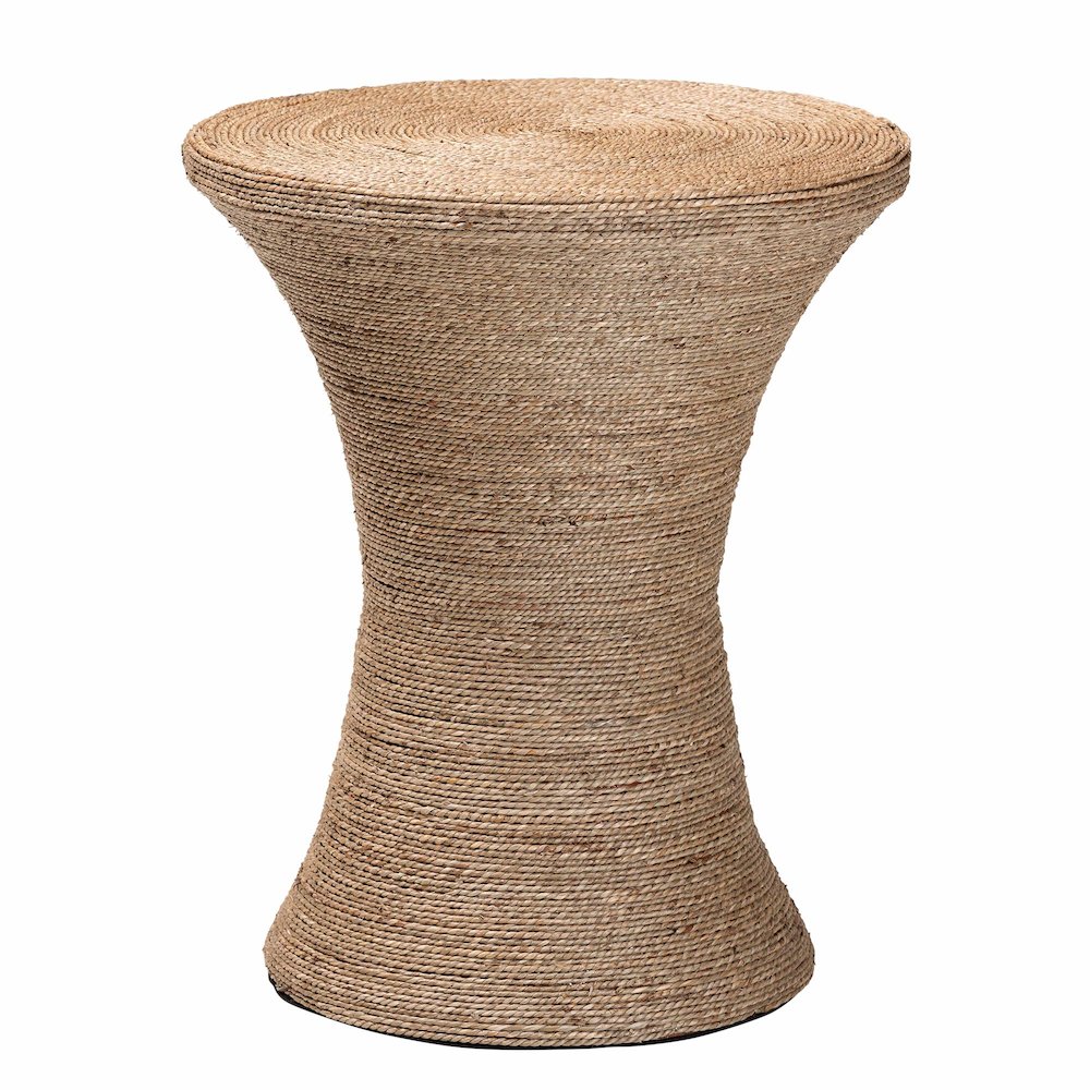 Cady Japandi Natural Jute Side Table. Picture 1