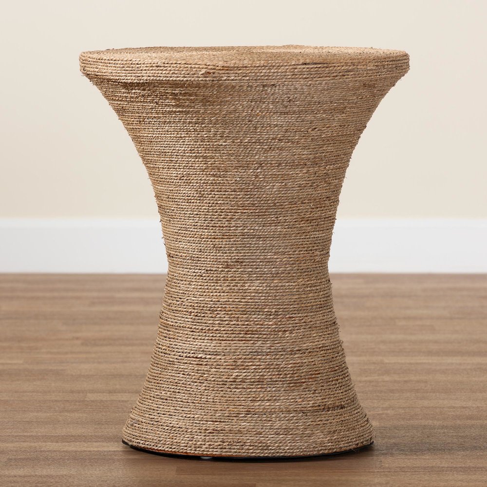 Cady Japandi Natural Jute Side Table. Picture 6