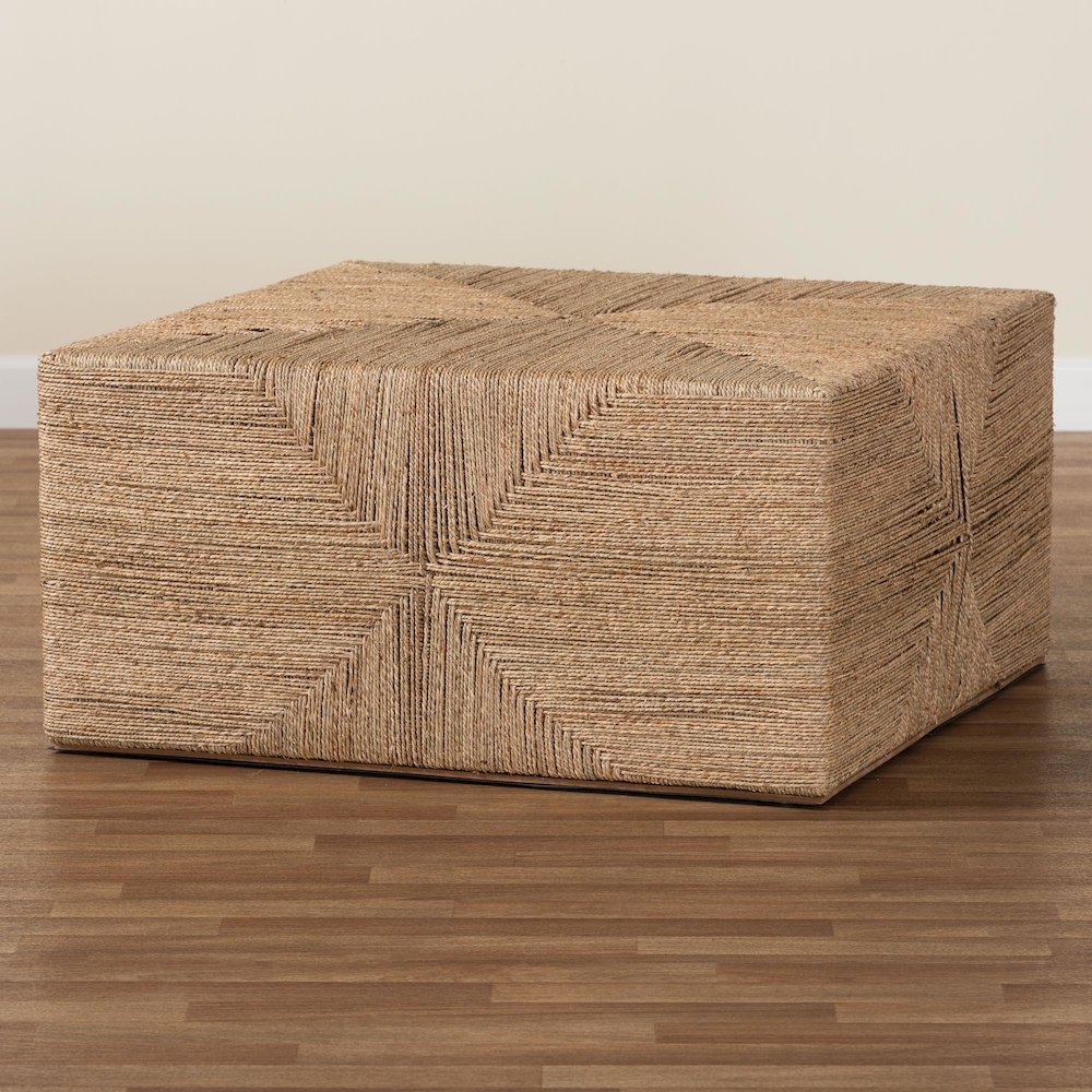 Nakita Japandi Natural Jute Coffee Table. Picture 5