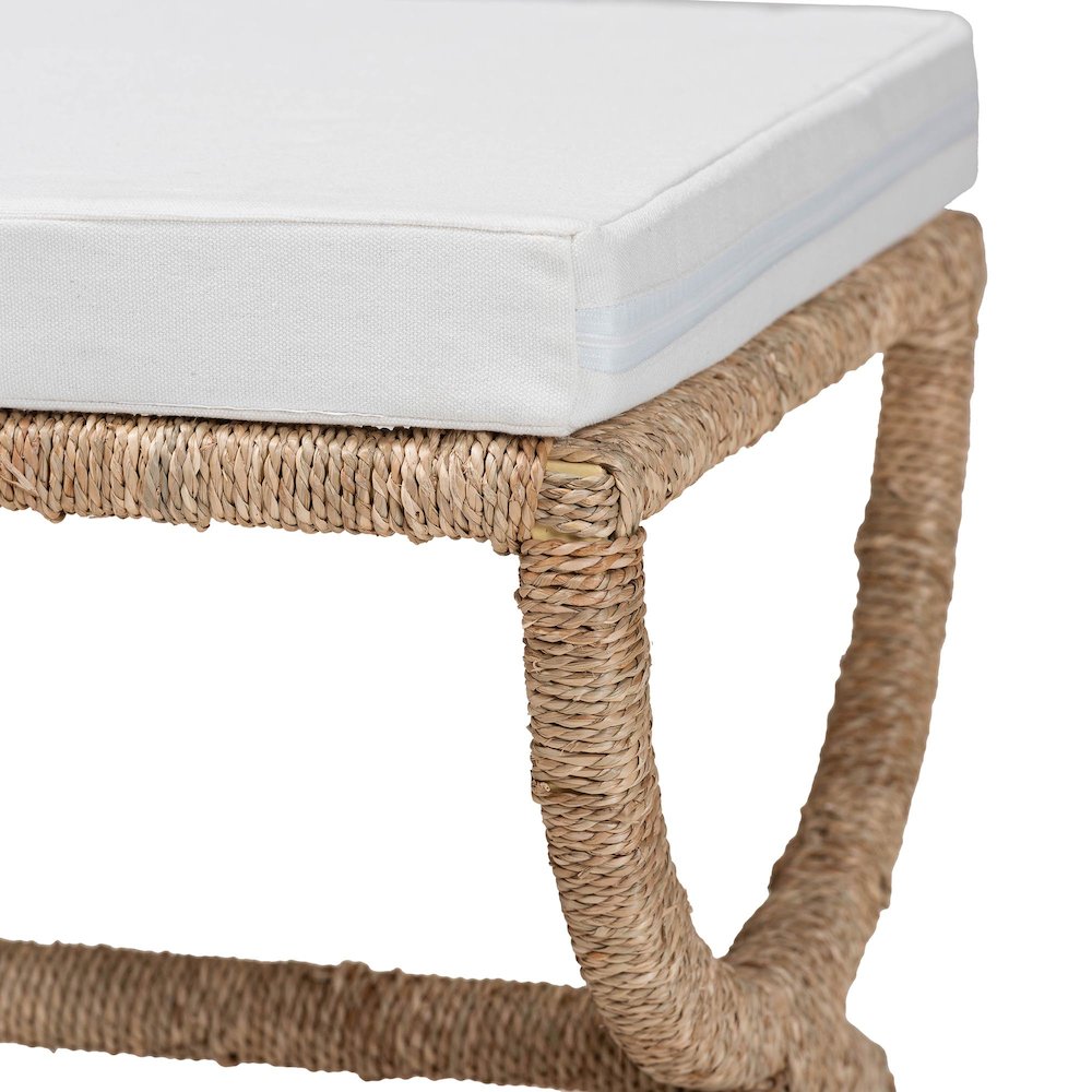 Maliyah Japandi Natural Jute Ottoman. Picture 4
