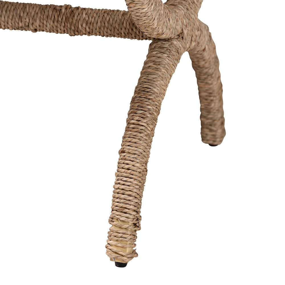 Maliyah Japandi Natural Jute Ottoman. Picture 5