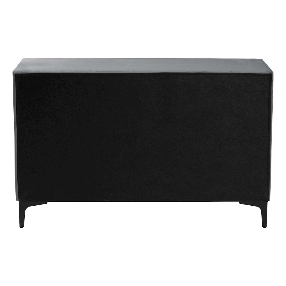 Etienne Modern Slate Grey Velvet 6-Drawer Dresser. Picture 5
