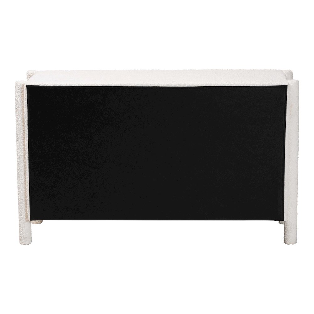 Laria Modern White Teddy-Bear Fabric 6-Drawer Dresser. Picture 5
