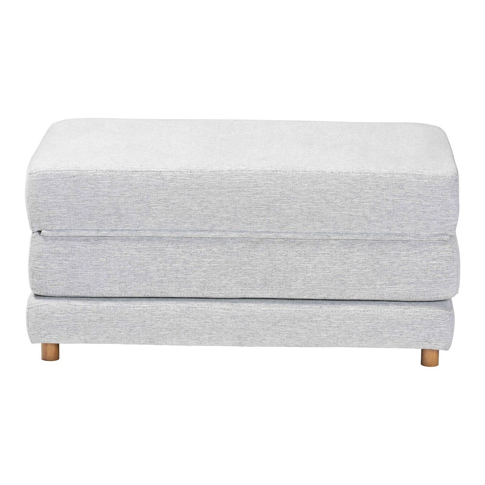 Sabriel Modern Light Grey Fabric Convertible Sleeper Ottoman. Picture 4