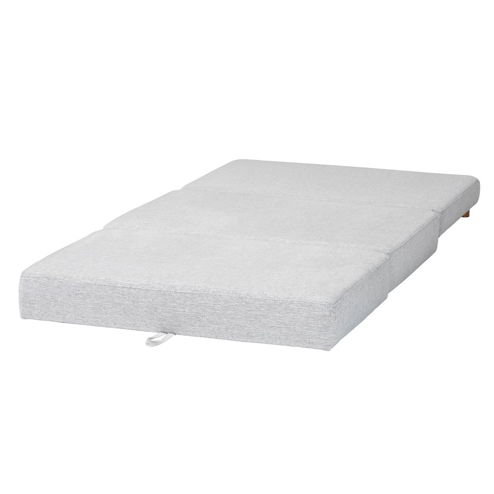 Sabriel Modern Light Grey Fabric Convertible Sleeper Ottoman. Picture 5