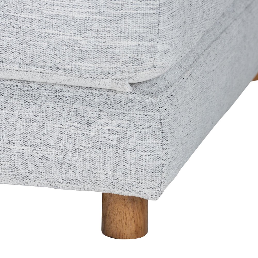 Sabriel Modern Light Grey Fabric Convertible Sleeper Ottoman. Picture 7