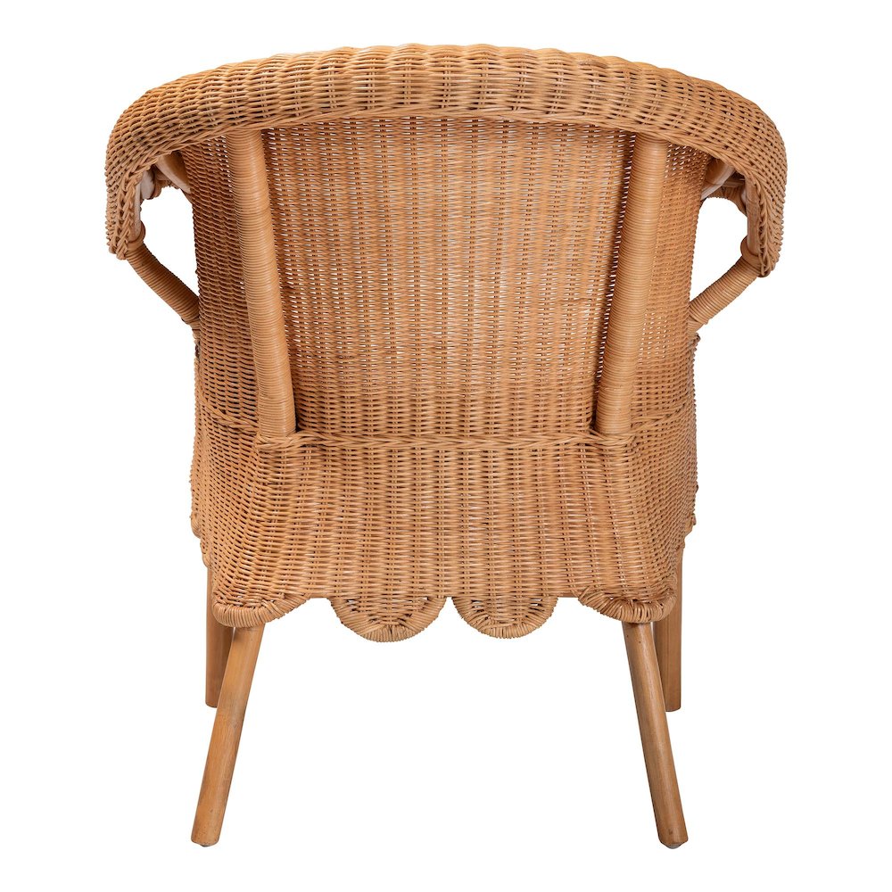 Tamara Bohemian Braided Honey Rattan Dining Chair. Picture 4