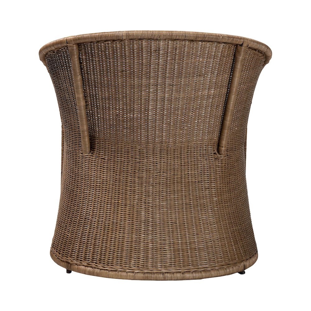Kintamani Bohemian Greywashed Rattan Accent Chair. Picture 4