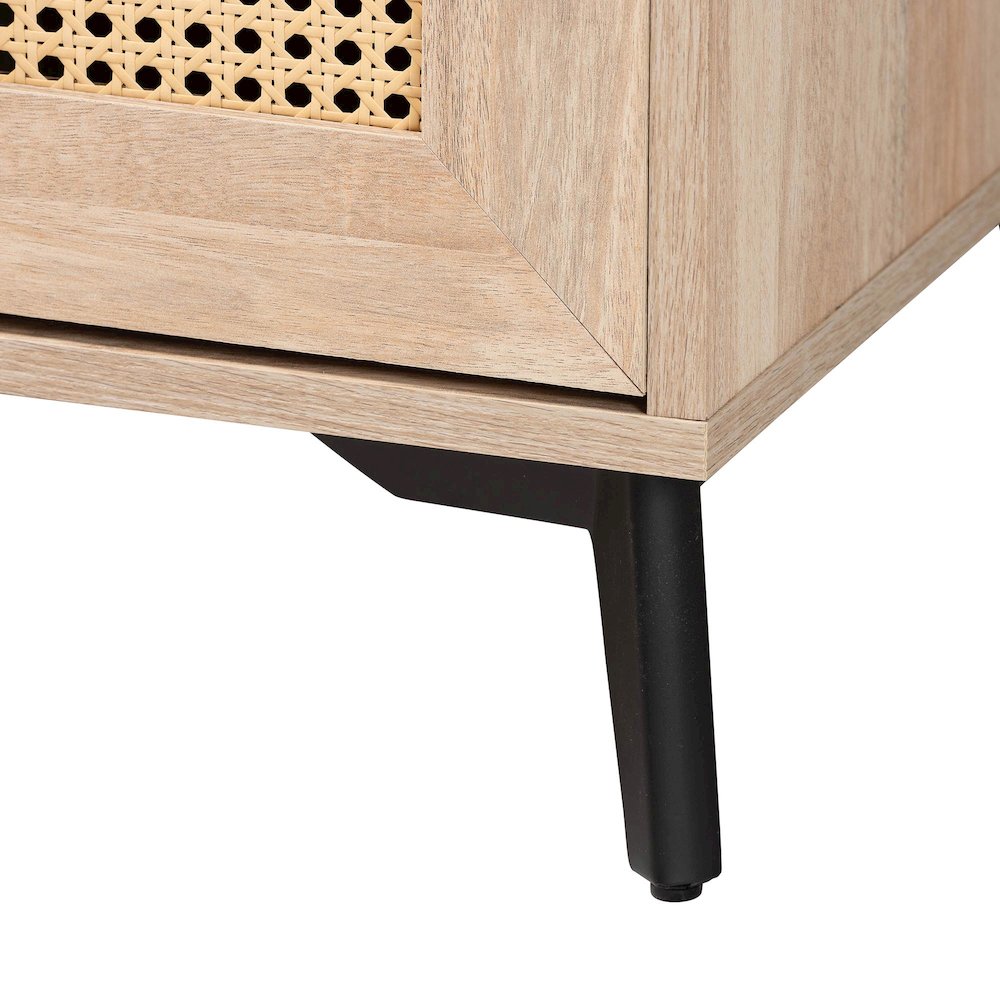 Studio Pavone Mid-Century Modern Oak Brown Wood Kitchen Cabinet. Picture 7
