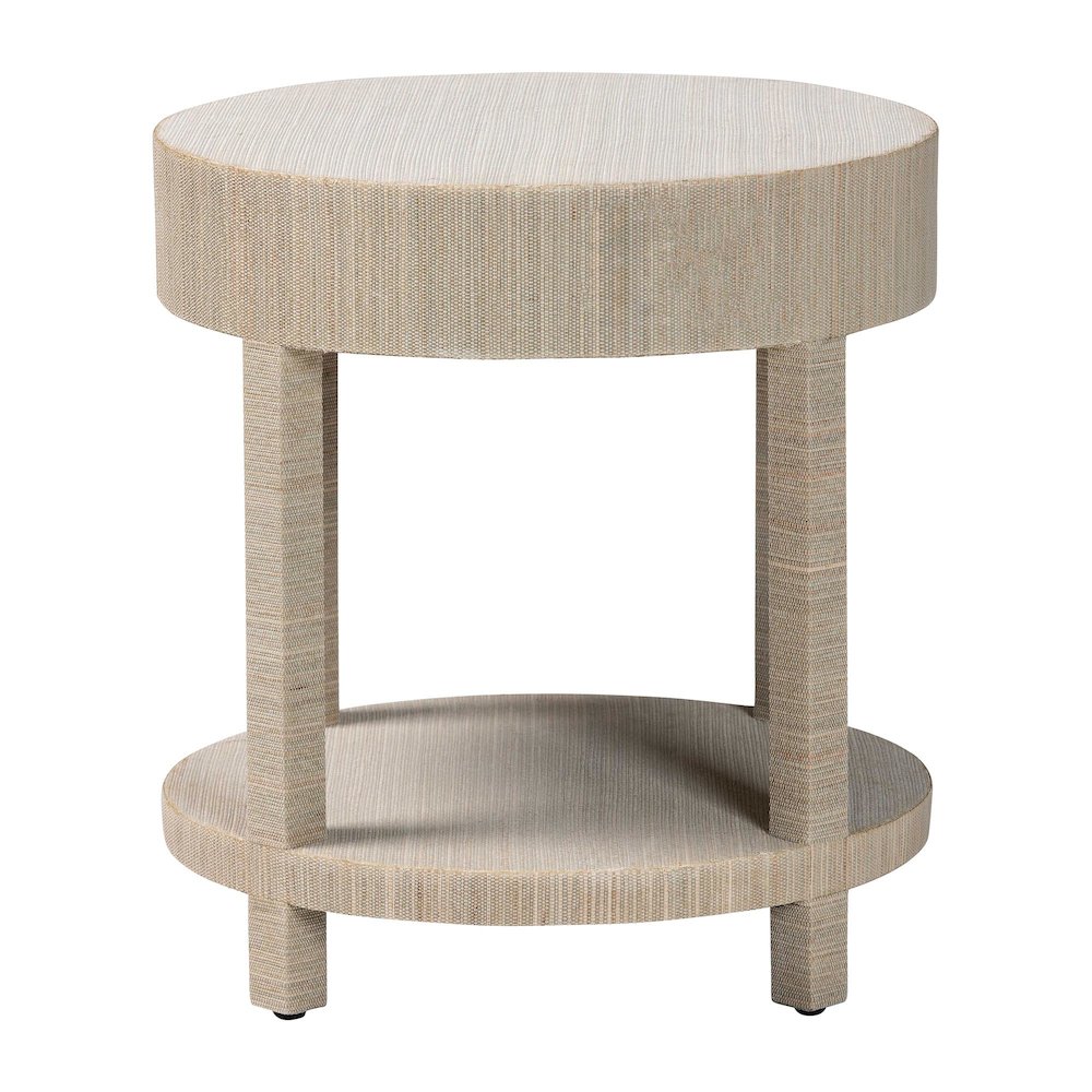 Sadia Bohemian Woven Natural Grasscloth 1-Drawer Nightstand. Picture 5