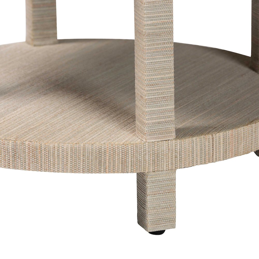 Sadia Bohemian Woven Natural Grasscloth 1-Drawer Nightstand. Picture 7