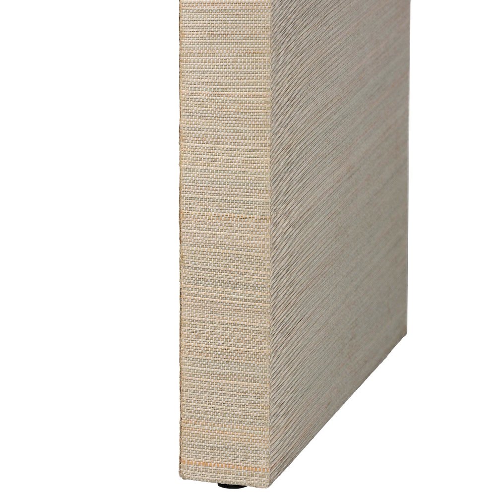 Cielo Bohemian Woven Natural Grasscloth 3-Drawer Console Table. Picture 7