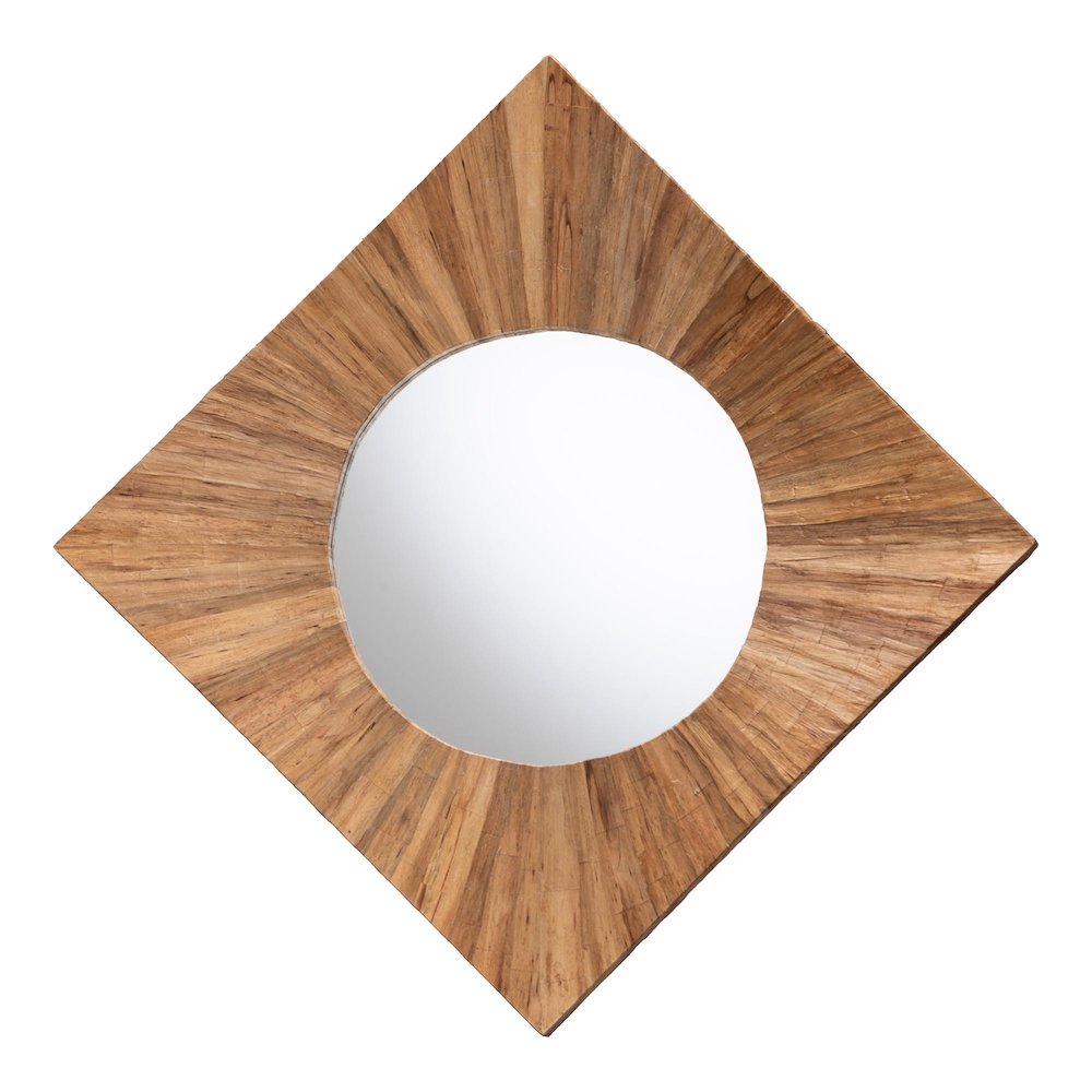 Mosa Bohemian Pealed Grasscloth Accent Mirror. Picture 2