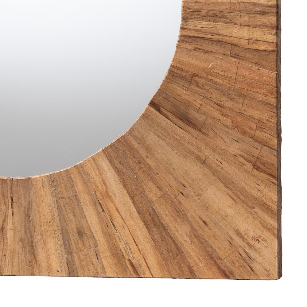 Mosa Bohemian Pealed Grasscloth Accent Mirror. Picture 3
