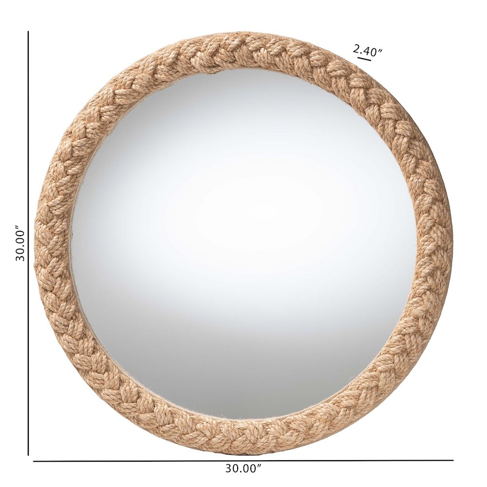 Shara Coastal Braided Rope Accent Mirror. Picture 4