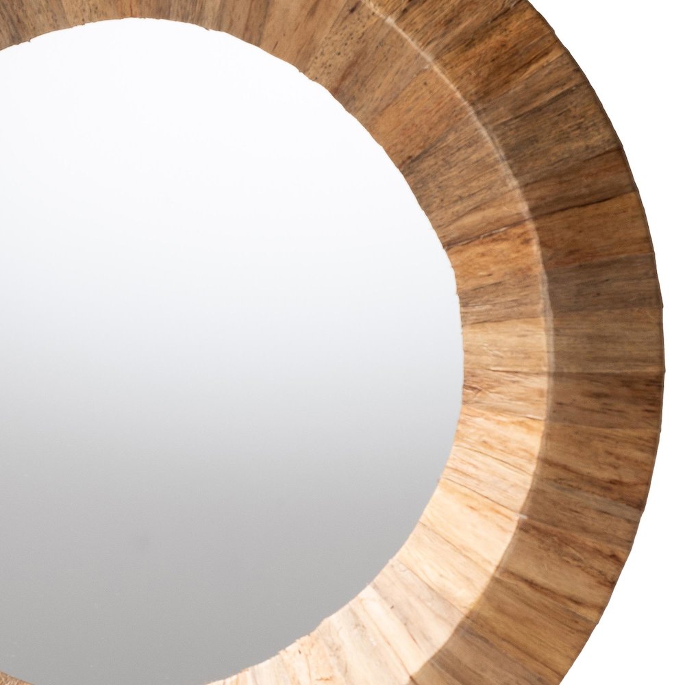 Tarun Bohemian Grasscloth Accent Mirror. Picture 2