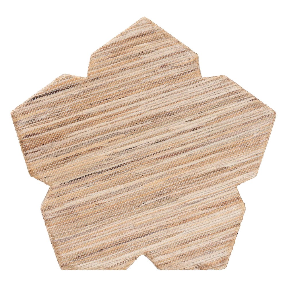 Janeth Bohemian Woven Grasscloth End Table. Picture 4