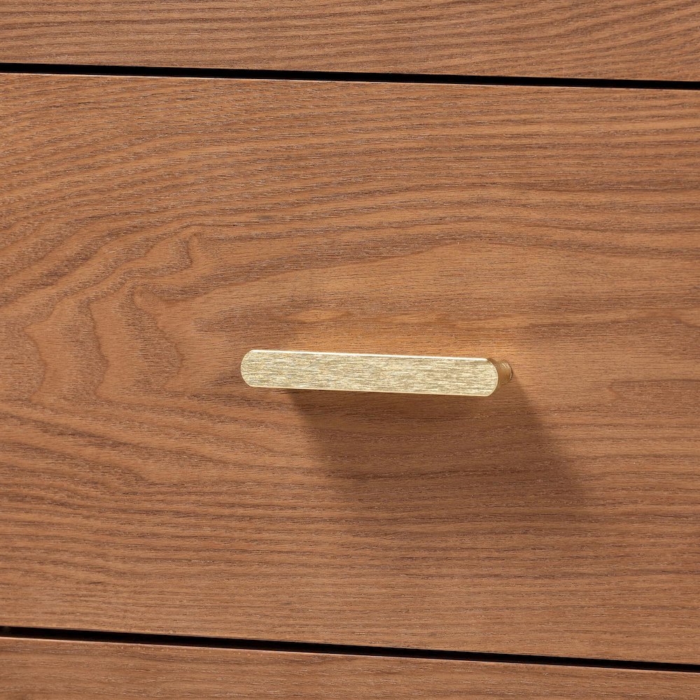 Mandolin Mid-Century Ash Walnut Wood 6-Drawer Dresser. Picture 6