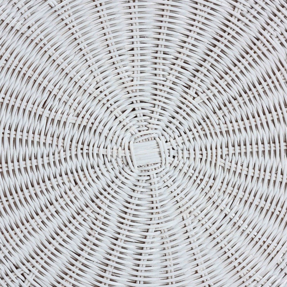 Palm Scalloped Natural Rattan Coffee Table. Picture 3