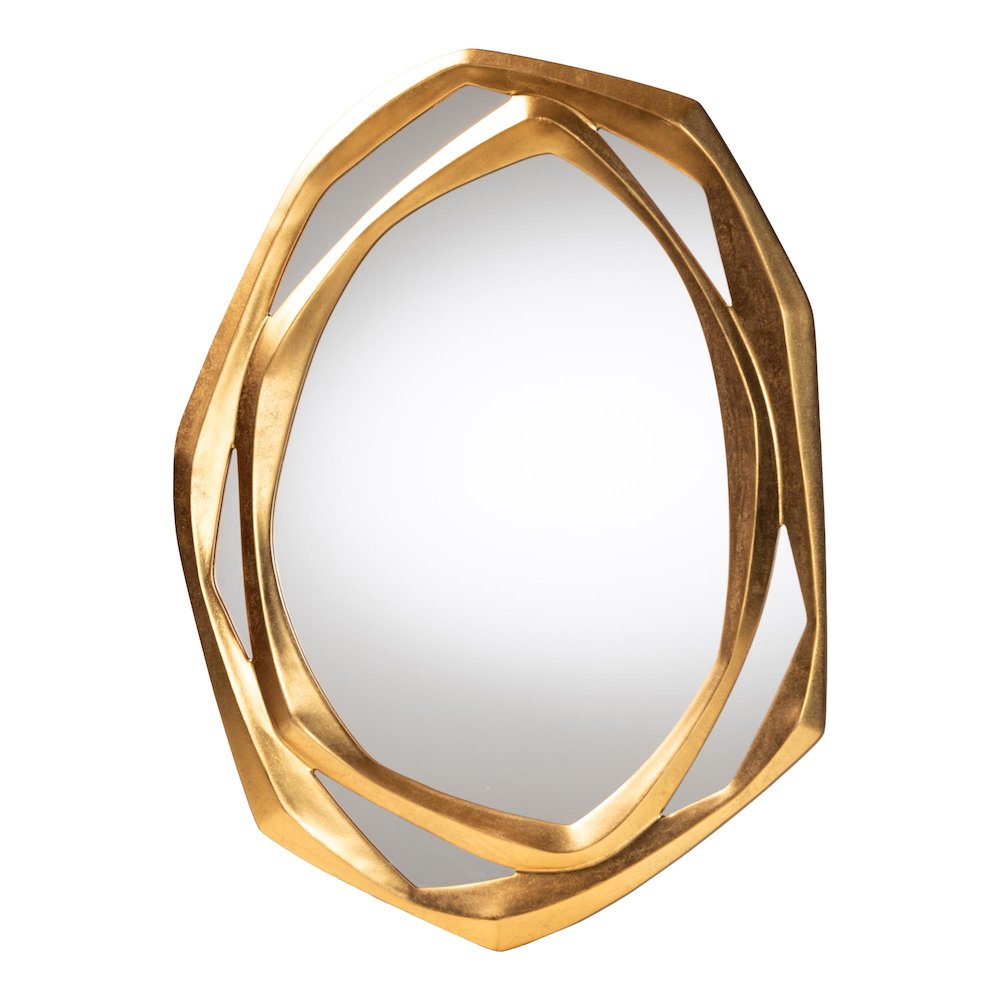 Halen Antique Goldleaf Accent Wall Mirror. Picture 1