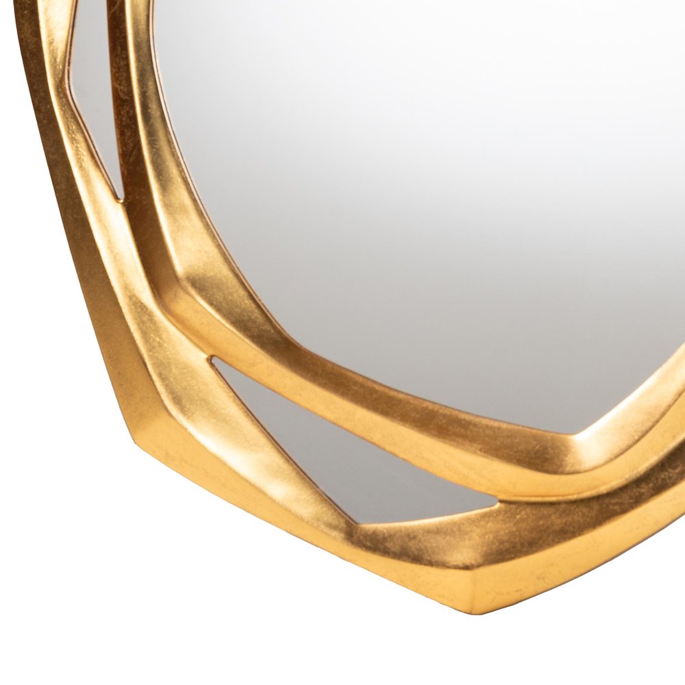 Halen Antique Goldleaf Accent Wall Mirror. Picture 2