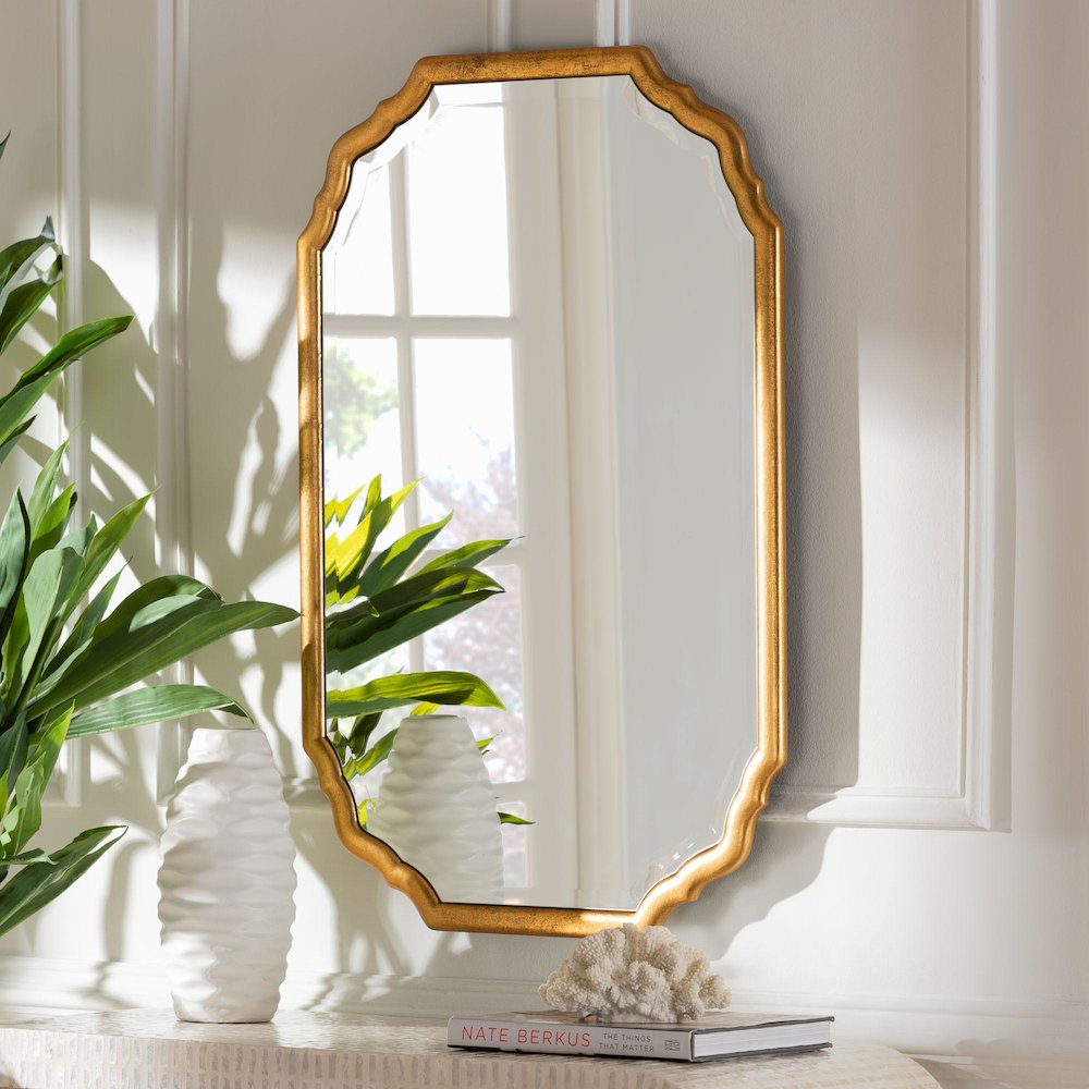 Pacino Antique Goldleaf Accent Wall Mirror. Picture 4