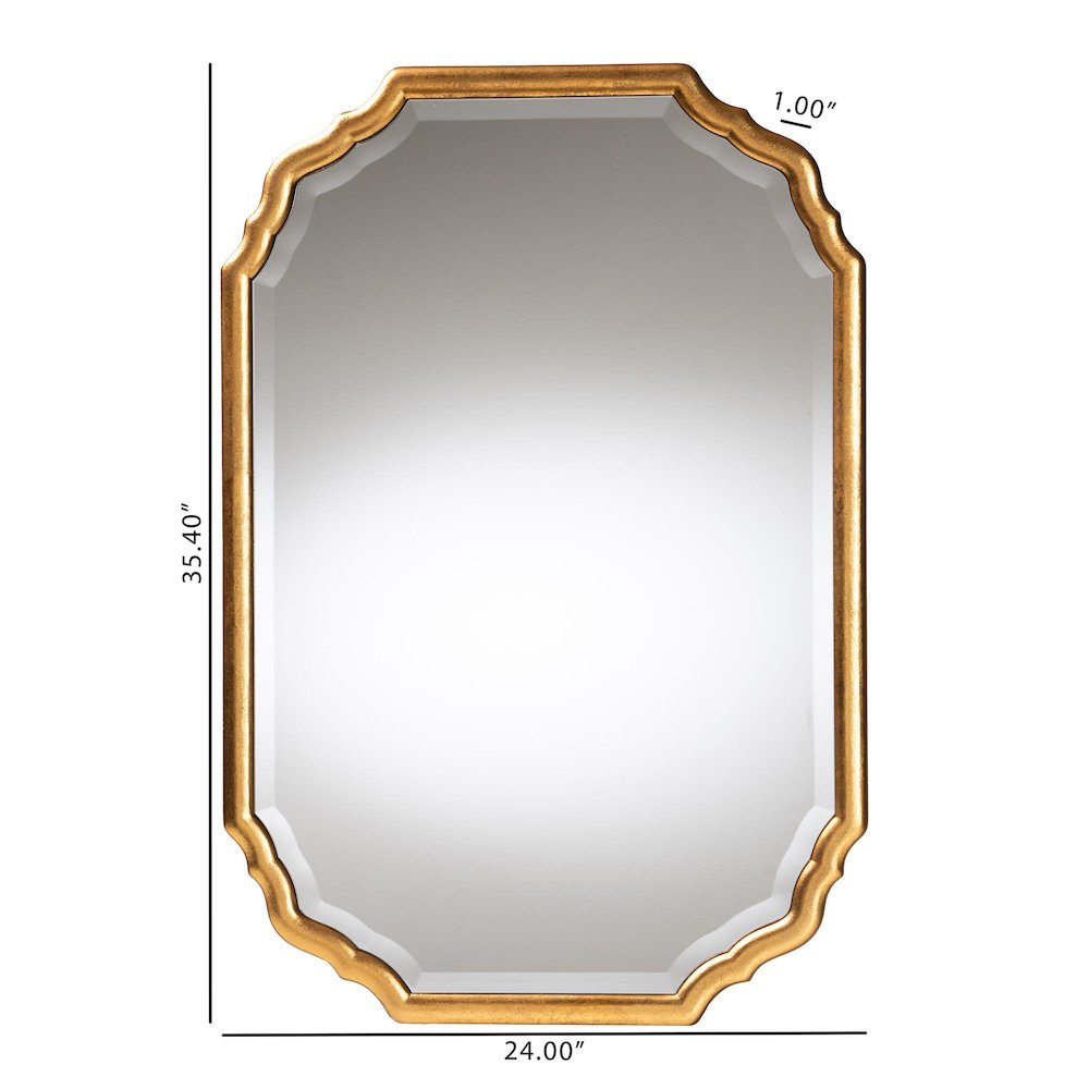 Pacino Antique Goldleaf Accent Wall Mirror. Picture 5