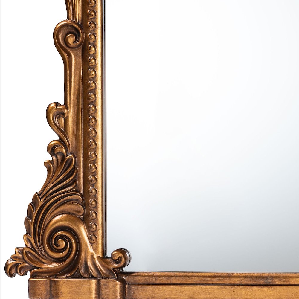 Whitby Baroque Antique Goldleaf Accent Mirror. Picture 2