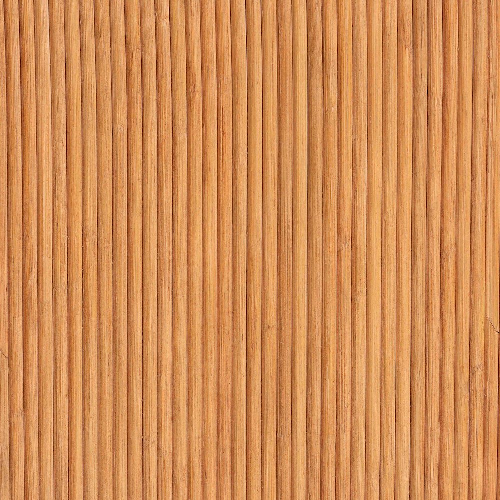 Guevara Bohemian Light Honey Fluted Rattan Console Table. Picture 5