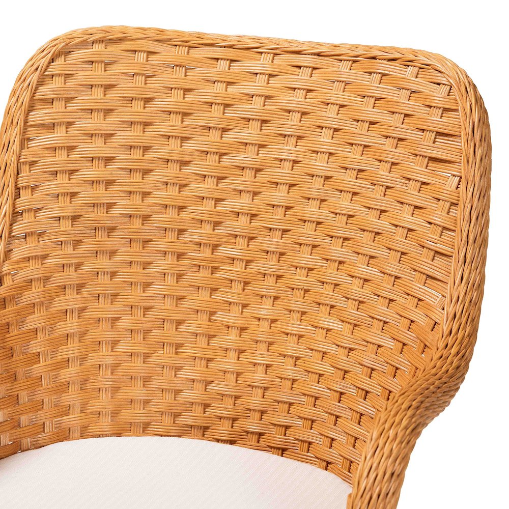 Wistan 5-Piece Rattan Dining Set - Round Wicker Table. Picture 5