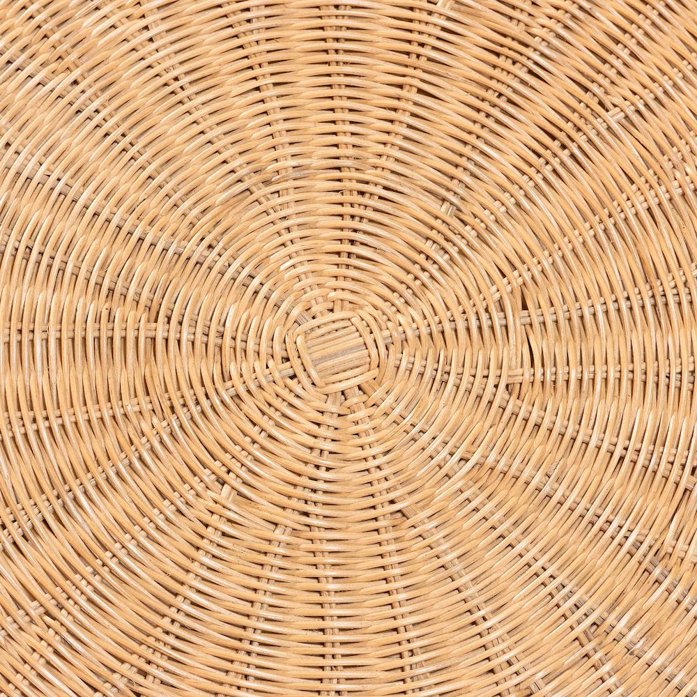 Farrow Bohemian Braided Light Honey Rattan Dining Table. Picture 5
