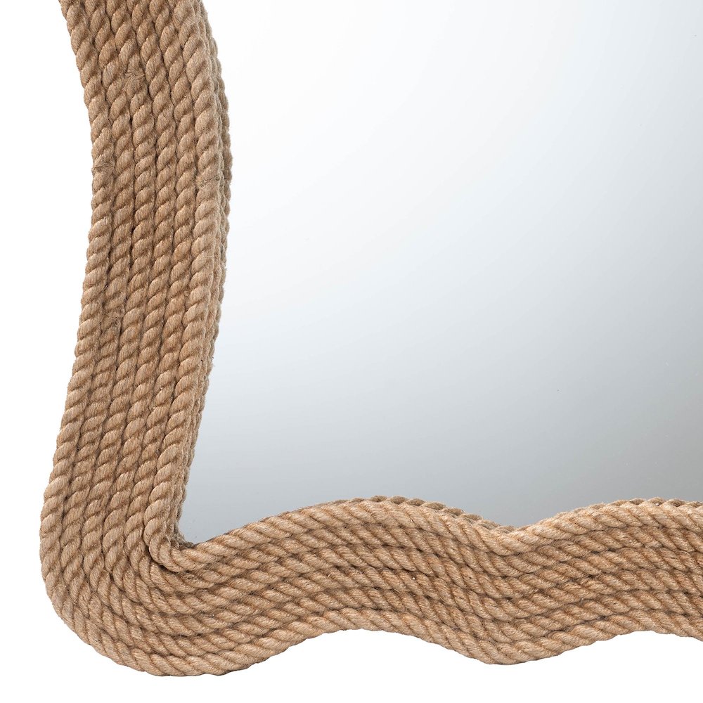 Quiana Coastal Woven Rope Accent Wall Mirror. Picture 2