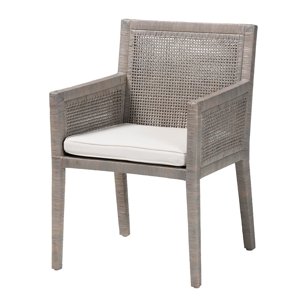 Karis Natural Rattan Dining Armchair. Picture 2