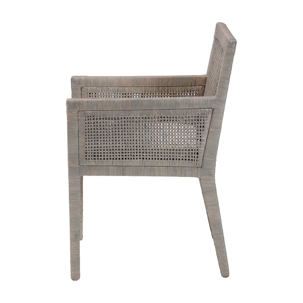Karis Natural Rattan Dining Armchair. Picture 3