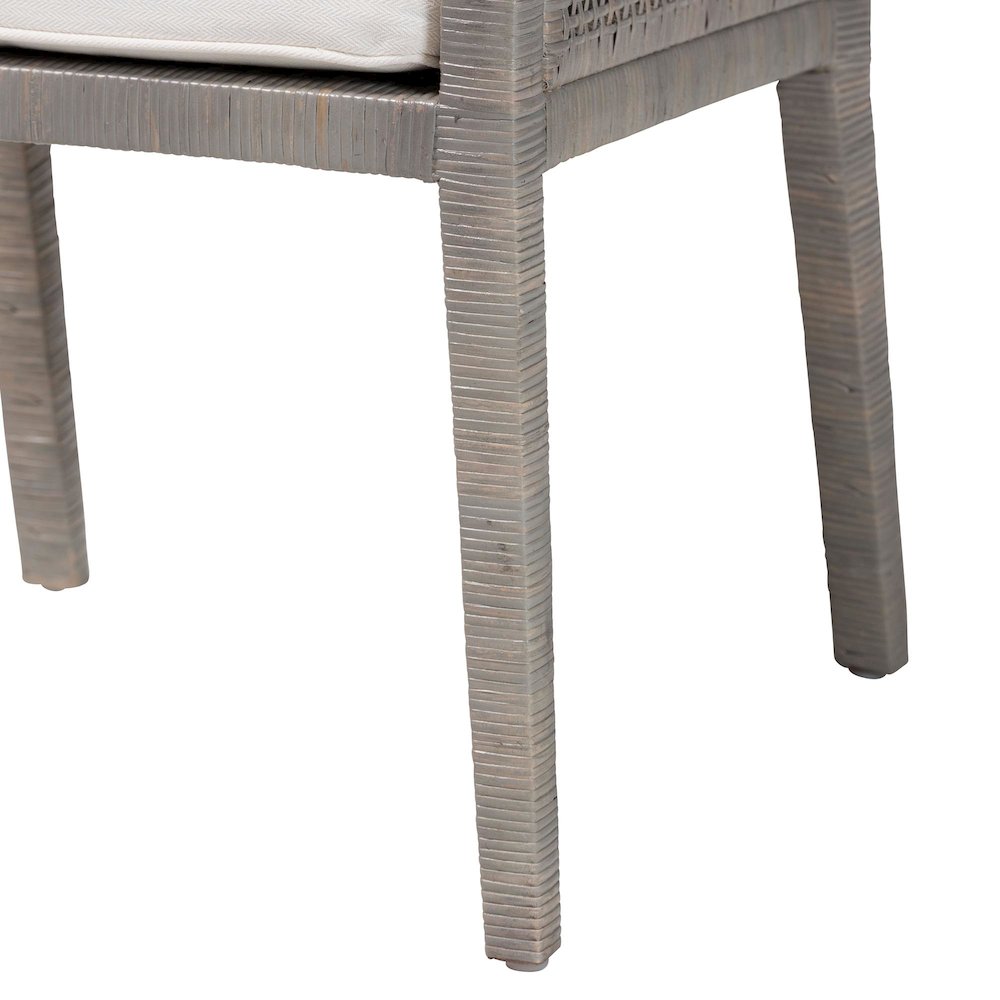 Karis Natural Rattan Dining Armchair. Picture 6