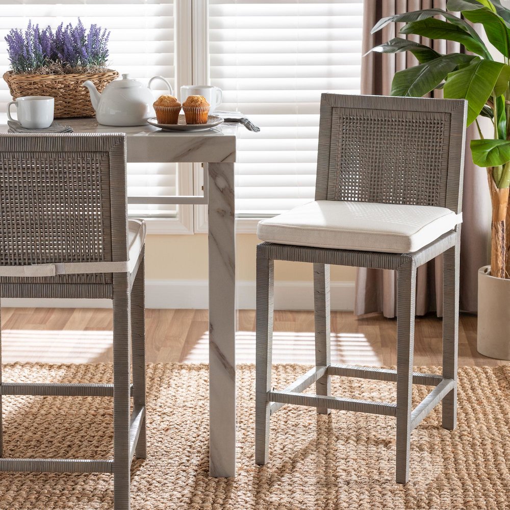 Sofia Natural Rattan Counter Stool. Picture 8
