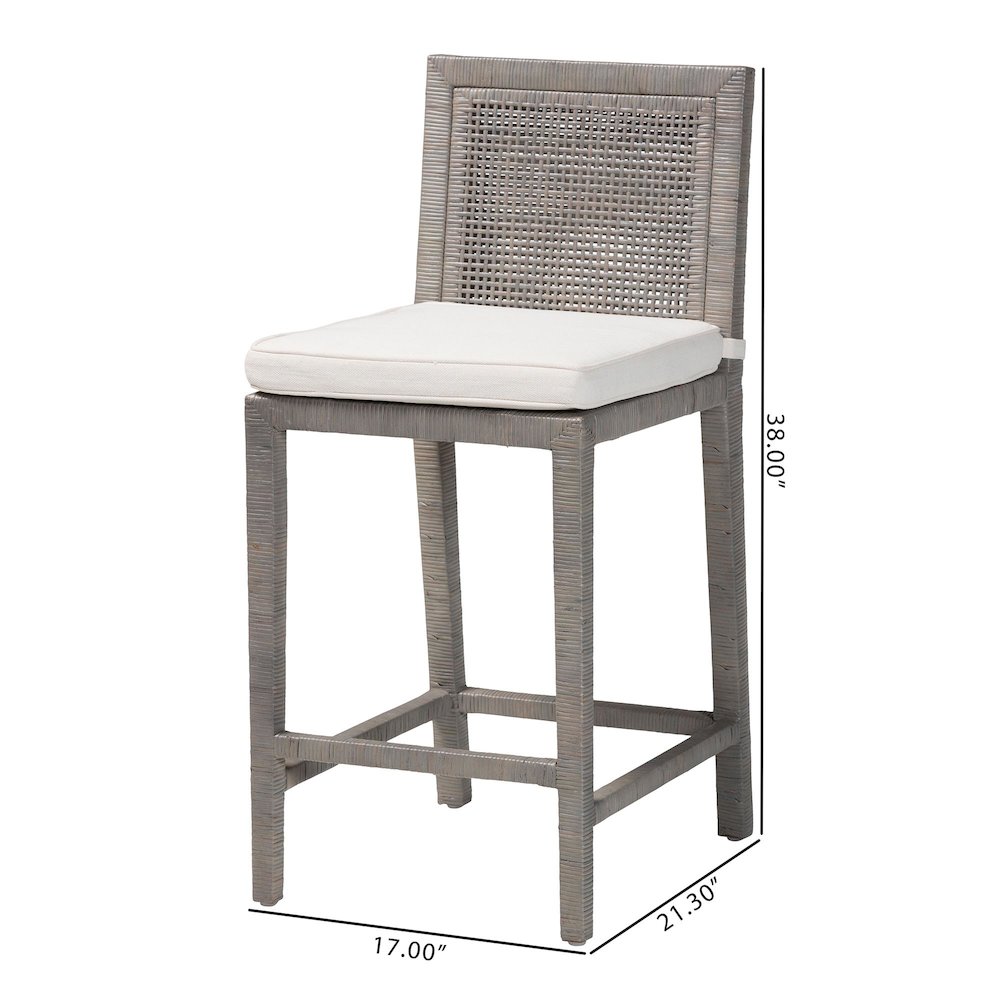 Sofia Natural Rattan Counter Stool. Picture 9