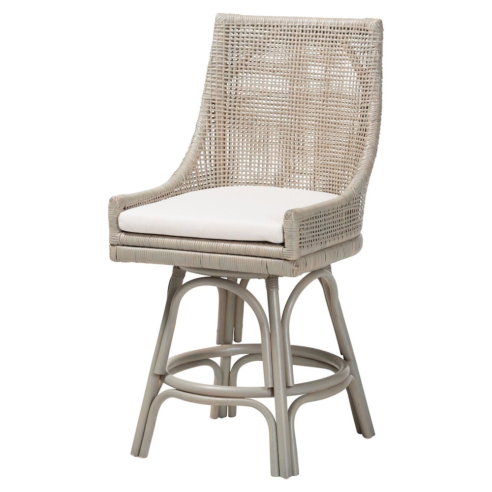 Bella Swivel Rattan Counter Stool. Picture 2