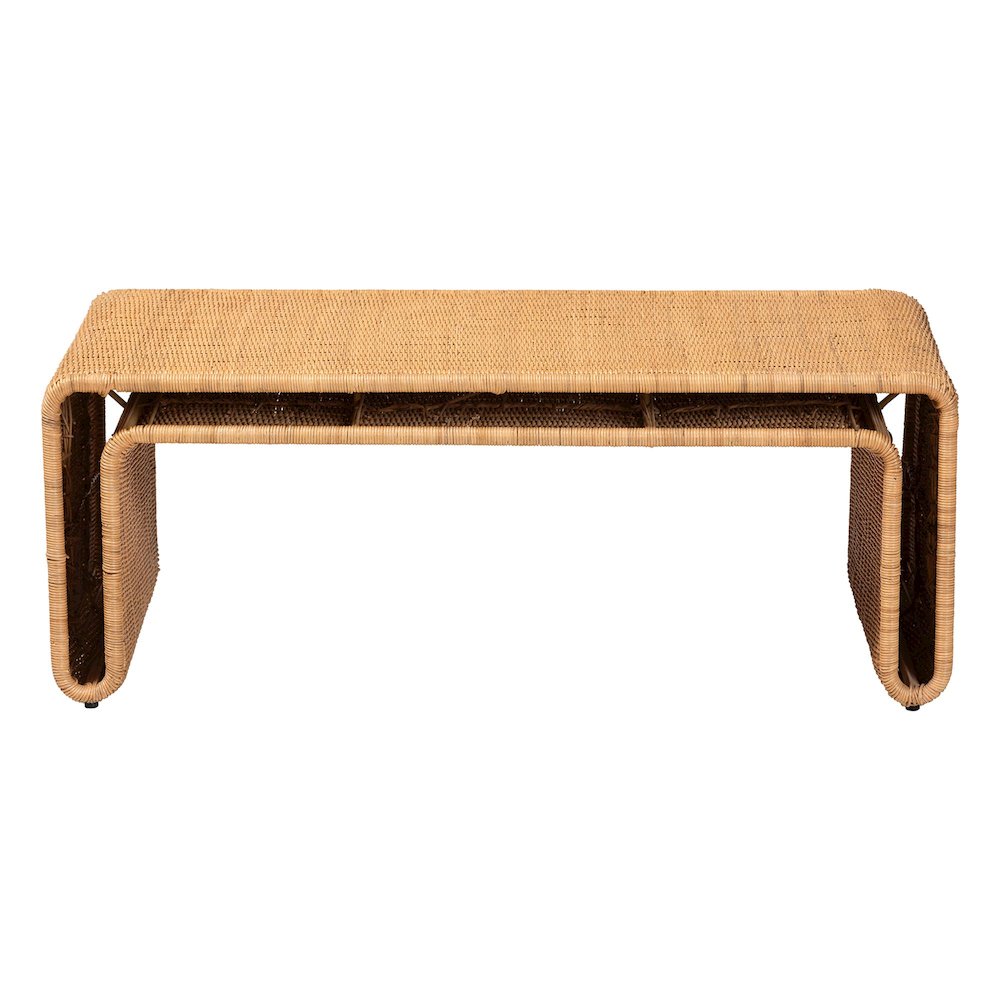 Nevada Bohemian Light Honey Rattan Coffee Table. Picture 2