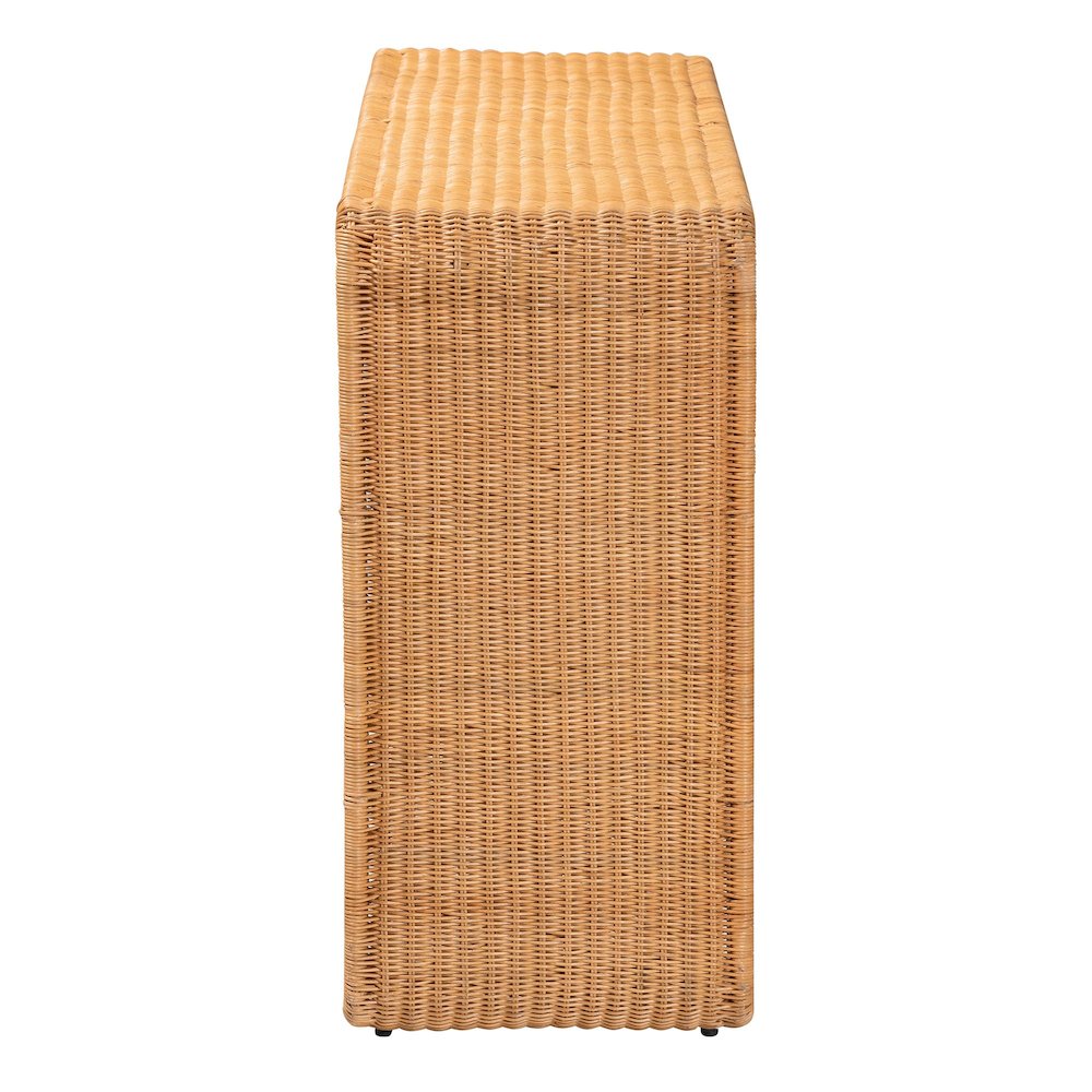 Nevada Bohemian Light Honey Rattan Console Table. Picture 3