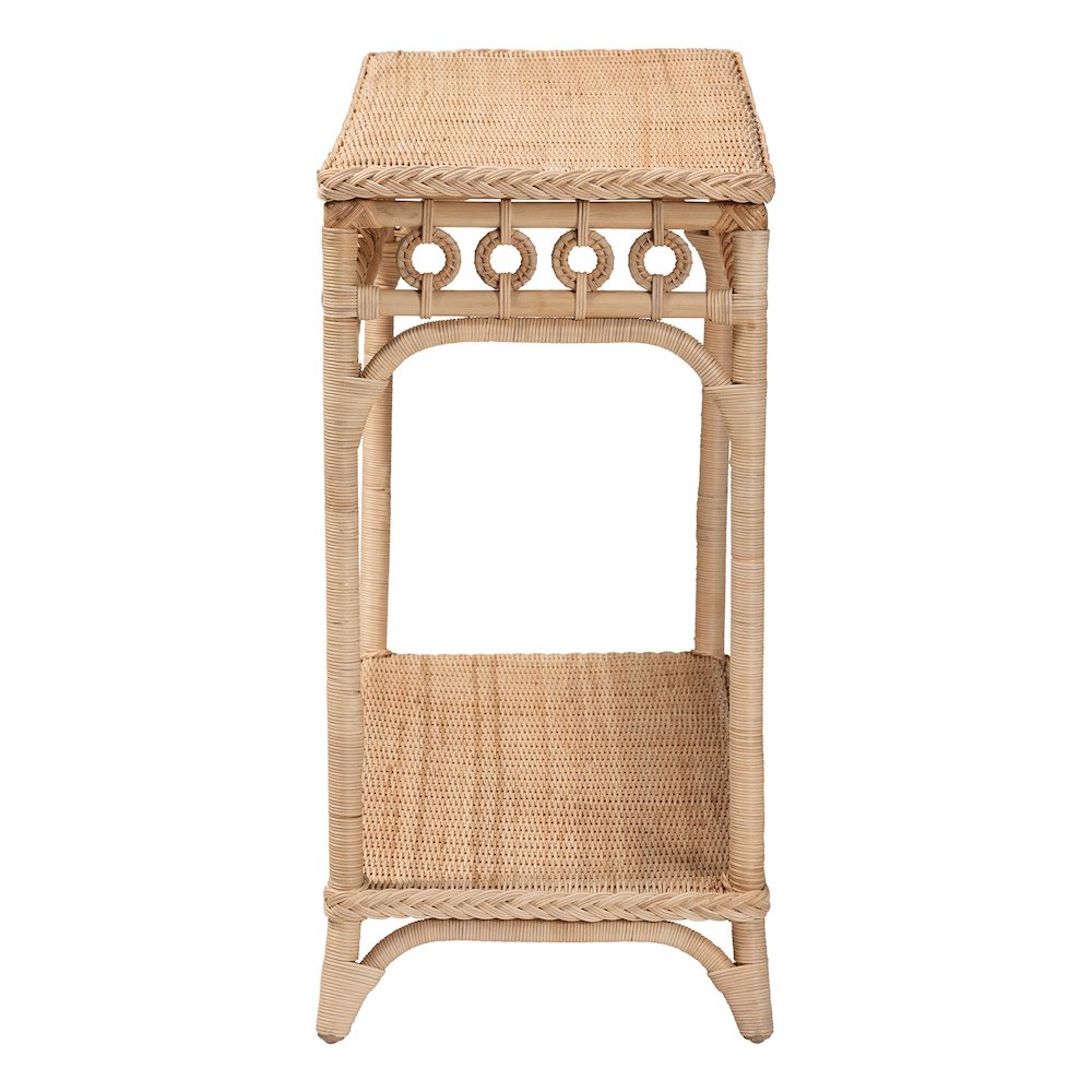 Oxford Braided Natural Rattan Console Table. Picture 3