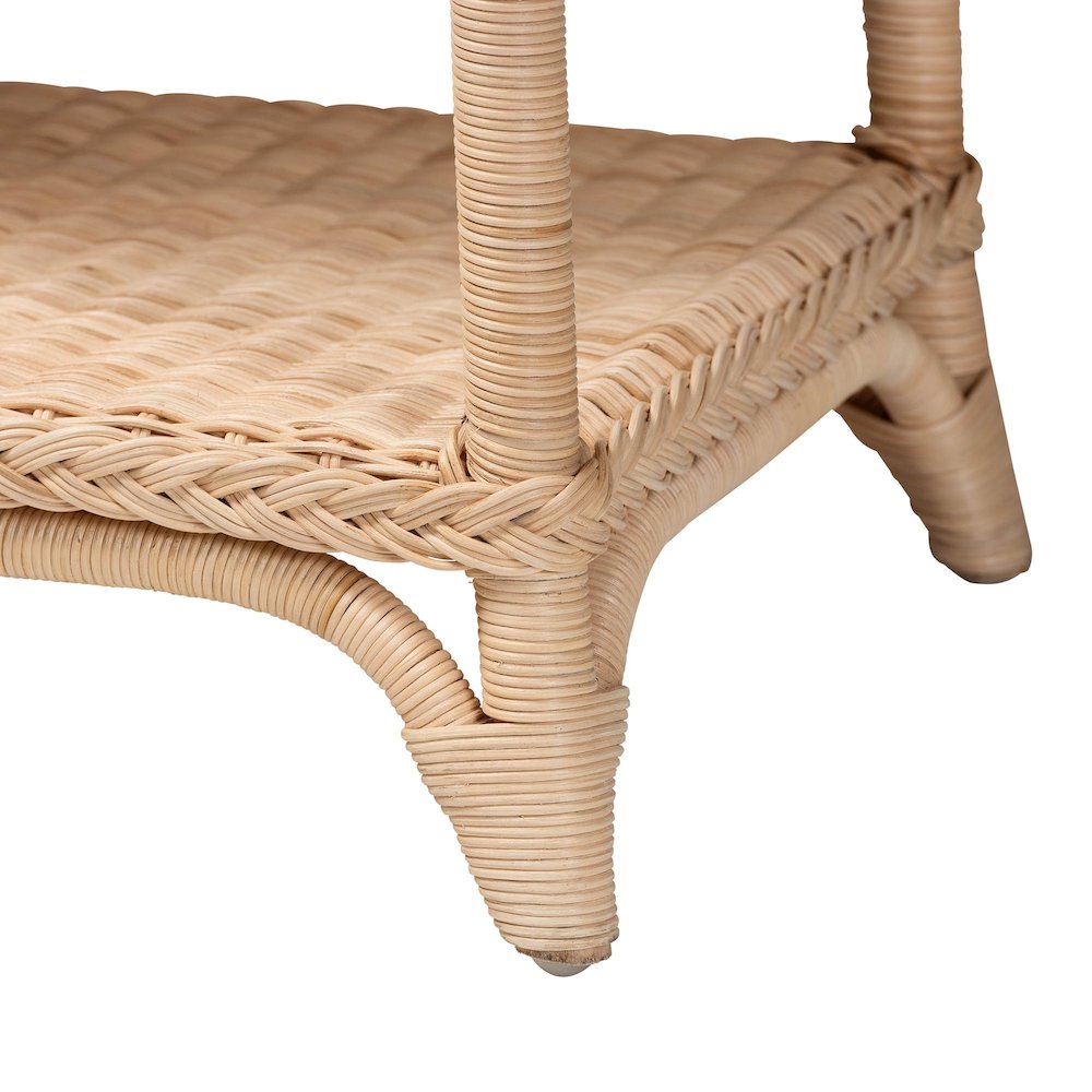Oxford Braided Natural Rattan Console Table. Picture 5