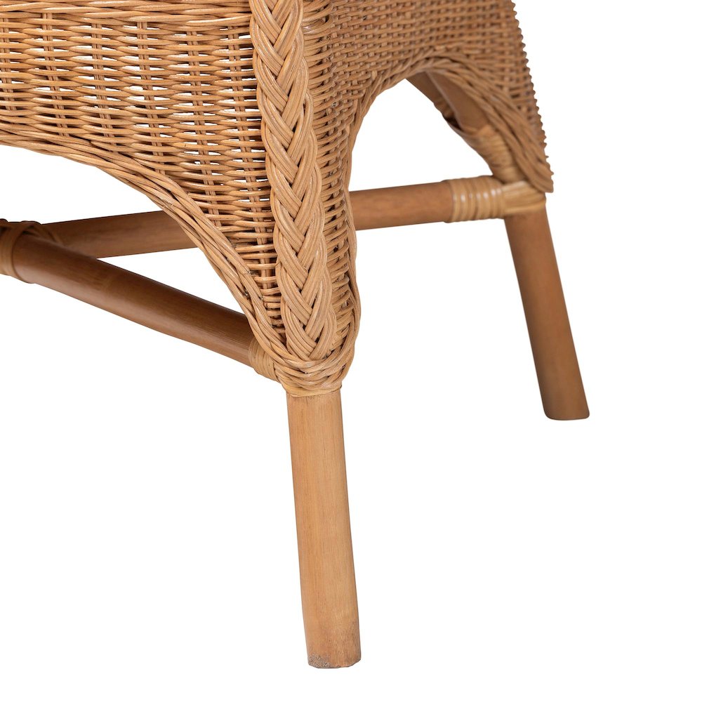 Oxford Bohemian Light Honey Rattan Arm Chair. Picture 6